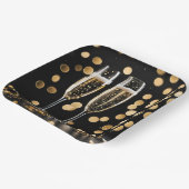 Silvesterflöten Pappteller (Gewinkelt)