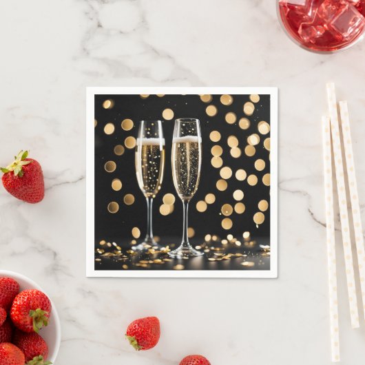 Silvesterflöten Serviette (Beispiel)