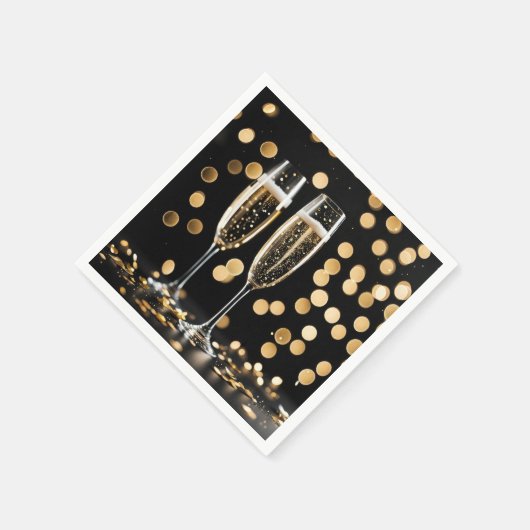 Silvesterflöten Serviette (Ecke)