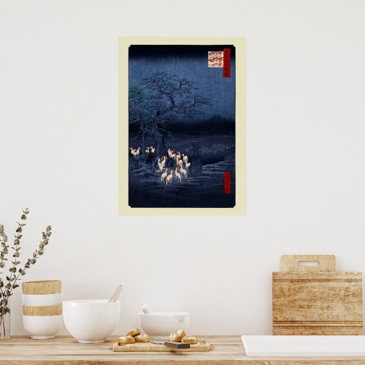Silvesterfoxfire am Changing Tree in Ōji Poster (Küche)