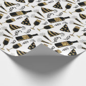 Silvestergetränkmuster-Partyverpackung Geschenkpapier (Ecke)