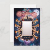 Silvesterkarte der Party Einladung (Vorne/Hinten)