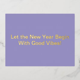 Silvesterkarte mit einer Touch Whimsy Folien Feiertagspostkarte