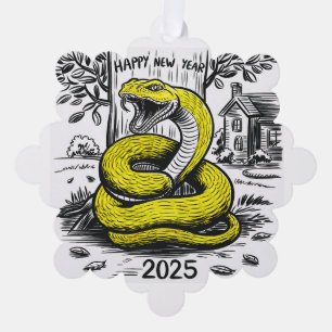 Silvesterkartenschlange 2025 ornament karte