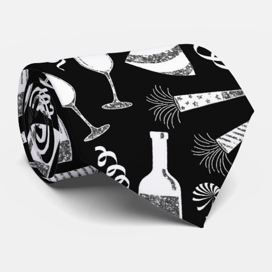 Silvestermuster-Party-Krawatte Krawatte (Gerollt)