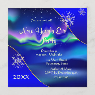 Silvesterparty 2020 unter dem Nordlicht Einladung
