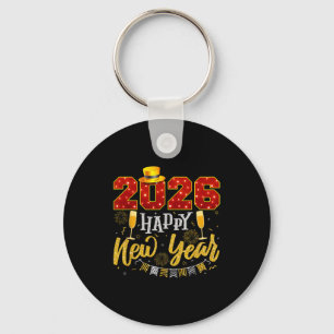 Silvesterparty 2026 Feuerwerk Frohes Neues Jahr  Schlüsselanhänger