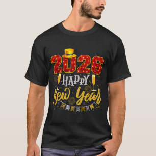 Silvesterparty 2026 Feuerwerk Frohes Neues Jahr T-Shirt