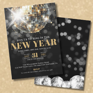 Silvesterparty Black Gold Einladung
