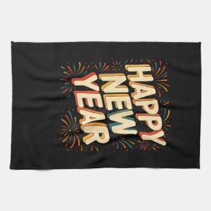 Silvesterparty Countdown Frohes Neues Jahr Geschirrtuch