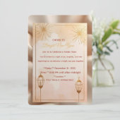 Silvesterparty-Einladung – „Begleiten Sie uns zum Einladung (Stehend Vorderseite)