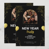 Silvesterparty-Einladung Einladung (Vorne/Hinten)