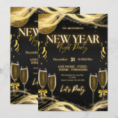 Silvesterparty-Einladung Einladung (Vorne/Hinten)