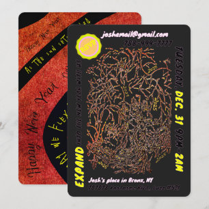 SILVESTERPARTY-EINLADUNG & Wohnung-Feiertagskarte Feiertagskarte