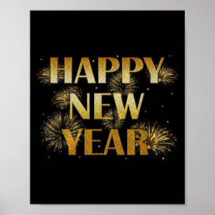 Silvesterparty Feuerwerk Konfetti Kinder M Poster