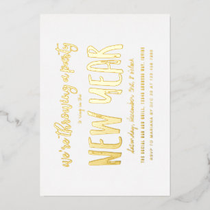 Silvesterparty Folieneinladung