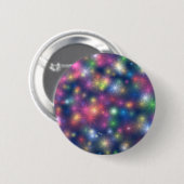 Silvesterparty Glitzer Sterne Button (Vorne & Hinten)
