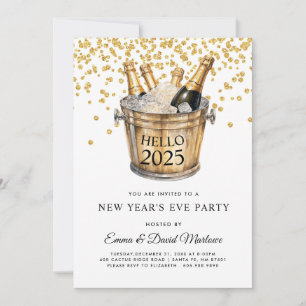 Silvesterparty Hallo 2025 Einladung