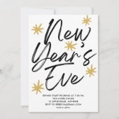 Silvesterparty Handschriftlich Einladung (Vorderseite)