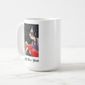 Silvesterparty mit Konfetti Kaffeetasse (Vorderseite Links)