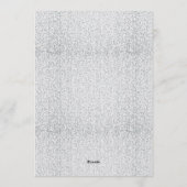 Silvesterparty mit Silberglitter Einladung (Rückseite)