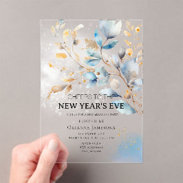 Silvesterparty mit Wasserfarben Acryleinladungen