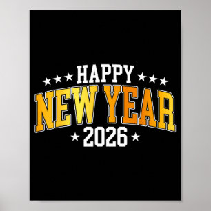 Silvesterparty Neujahr 2026 Feuerwerk Poster