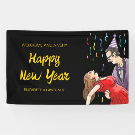 Silvesterparty Willkommen Banner