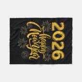 Silvesterpartybedarf 2026 Frohes Neues Jahr F Fleecedecke (Vorderseite (Horizontal))