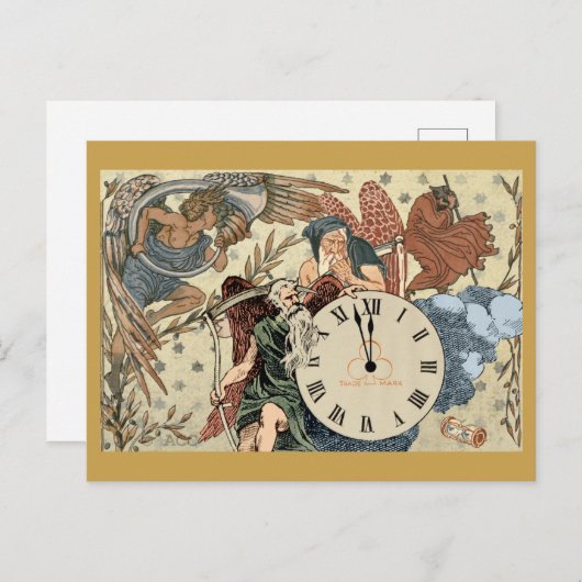 Silvesterzeit Postkarte (Vorne/Hinten)