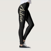 Silvia white gold Handwriting Hose Leggings (Rechts)
