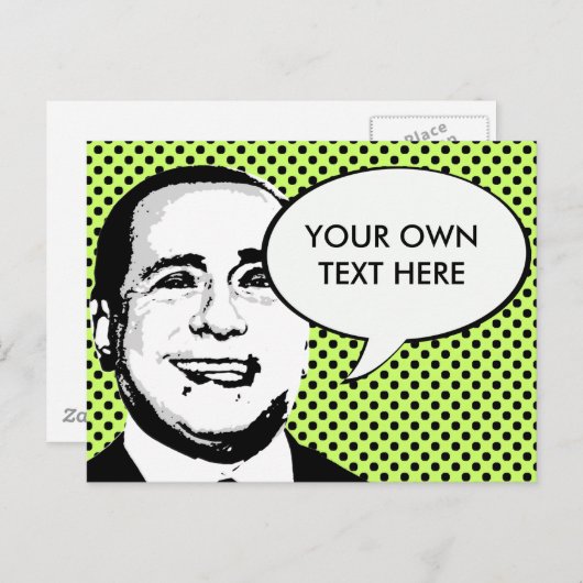 Silvio Berlusconi Postkarte (Vorne/Hinten)