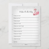 Silvr Flamingo Ballerina wünscht sich eine Babydus Einladung (Vorderseite)