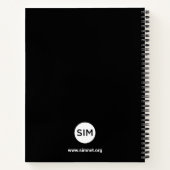 SIM auf Aquamarin Notizblock (Rückseite)