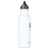 SIM Foundation Wasserflasche mit Aquamarinem Logo Edelstahlflasche (Links)