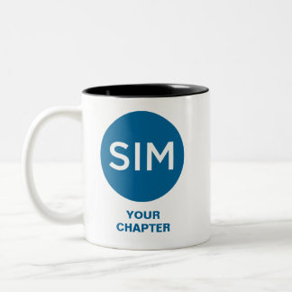 SIM Kapitel Logo und Tagline Aquamarin Zweifarbige Tasse