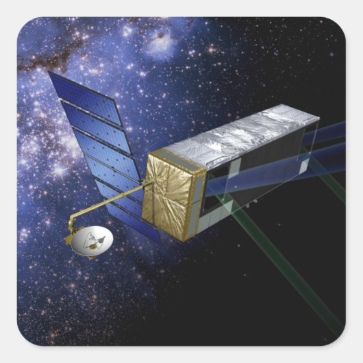 SIM PlanetQuest Quadratischer Aufkleber (Vorderseite)