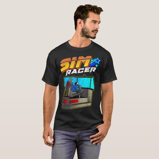 Sim Racer - Auto Racing and Driving Simulator Moti T-Shirt (Vorne ganz)