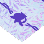 Siman Tov und Mazal Tov blaues Veilchen Tischdecke (Schrägansicht)