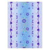 Siman Tov und Mazal Tov blaues Veilchen Tischdecke (Vorderseite)