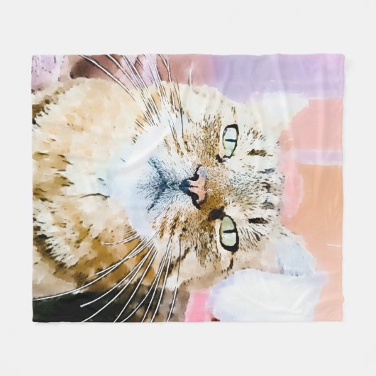 Simba the Striped King Fleecedecke (Vorderseite (Horizontal))