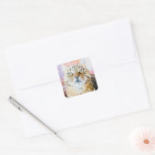 Simba the Striped King Quadratischer Aufkleber (Umschlag)