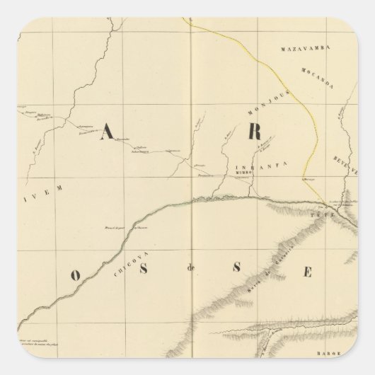 Simbabwe, Afrika 46 Quadratischer Aufkleber (Vorderseite)