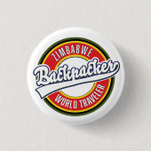 Simbabwe Backpacker World Traveller Logo. Button (Vorderseite)