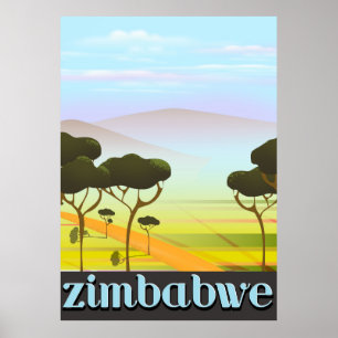 Simbabwe-Ferienreiseplakat Poster