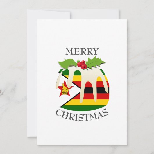 SIMBABWE FLAG | Pudding | Weihnachten (Vorderseite)