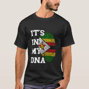 Simbabwe-Flagge Es ist in meiner DNA-Thumbmark Sim T-Shirt