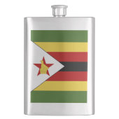 Simbabwe-Flagge Flachmann (Vorderseite)