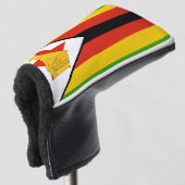 Simbabwe-Flagge Golf Headcover (3/4 Vorderseite)