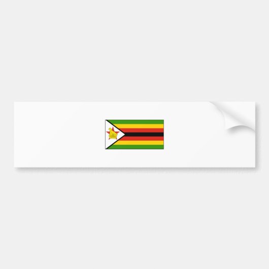Simbabwe-FLAGGE International Autoaufkleber (Vorne)